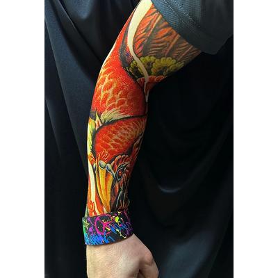 Giyilebilir Kol Dövmesi Çorap Dövme 3d Kartal Baskılı Kol Bacak Dövme 2 Adet Model 18