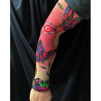 Giyilebilir Kol Dövmesi Çorap Dövme 3d Baskılı Kol Bacak Dövme 2 Adet Model 20